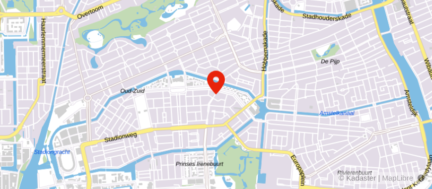 Locatie van ING Bank Amsterdam (Beethovenstraat)