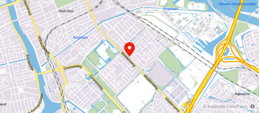 Locatie van De Hypotheker Amsterdam Oost