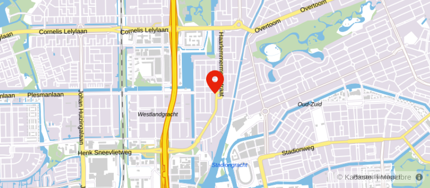Locatie van Rodenhuis Financiële Dienstverlening A'dam Zuid bv