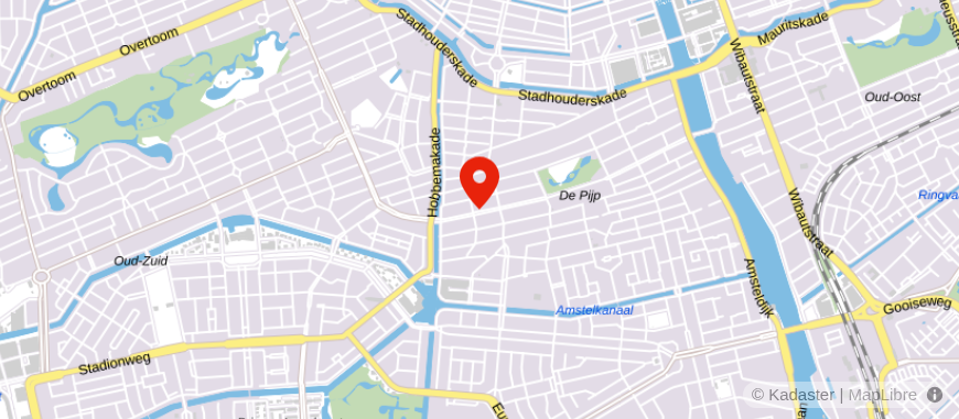 Locatie van Cocq Makelaars Amsterdam