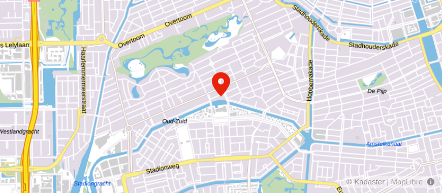 Locatie van Handelsbanken Amsterdam Zuid