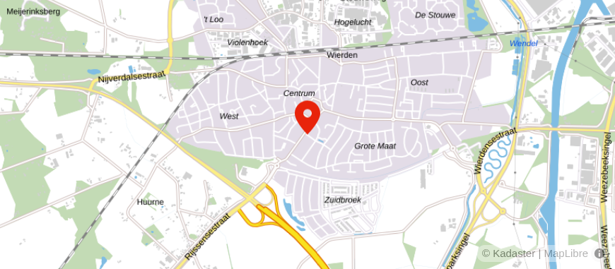 Locatie van Weghorst Makelaardij Hengelo