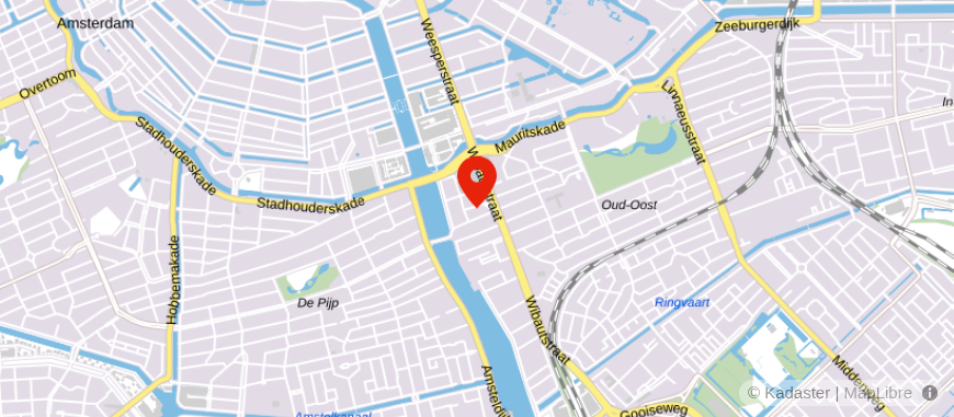 Locatie van Van Bruggen Amsterdam Centrum West