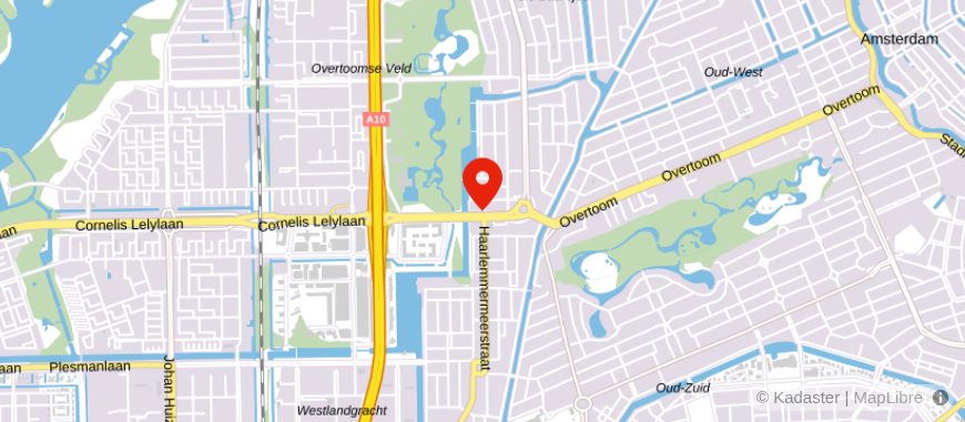 Locatie van Viisi Amsterdam West