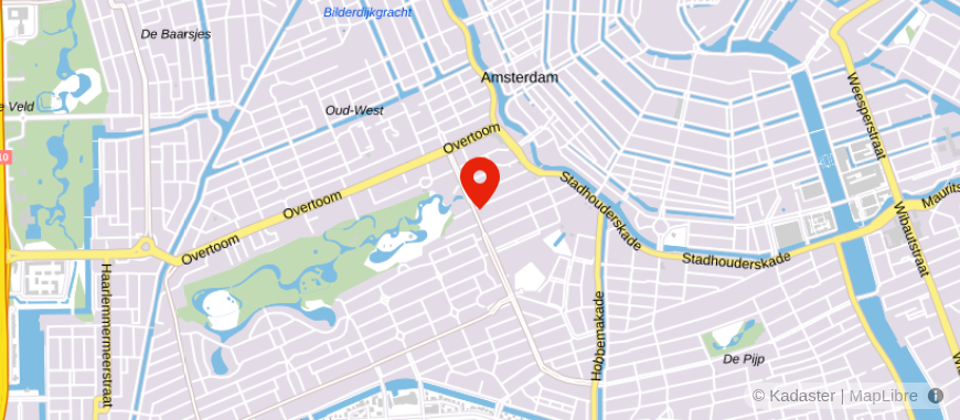 Locatie van De Hypotheker Amsterdam van Baerlestraat