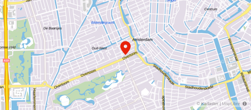 Locatie van De Hypotheekshop Amsterdam Overtoom