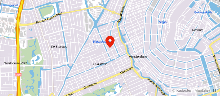 Locatie van De Hypotheekshop Amsterdam Bilderdijk