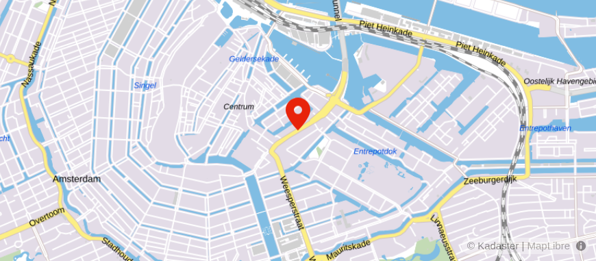 Locatie van VLIEG Financieel Advies Amsterdam