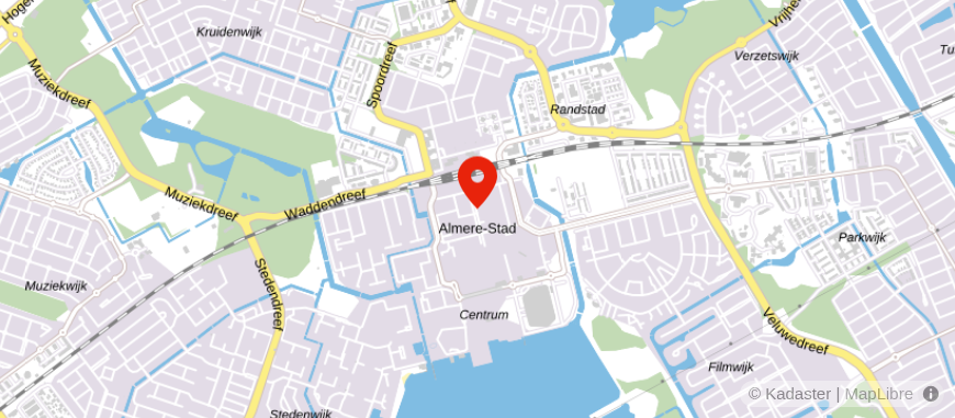 Locatie van Woonaccent NVM Makelaars Almere