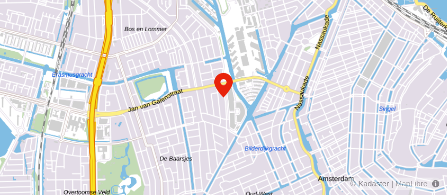 Locatie van De Hypotheekshop Amsterdam West