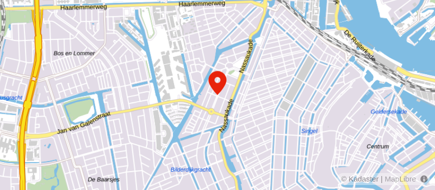 Locatie van Rodenhuis Financiële Dienstverlening Amsterdam