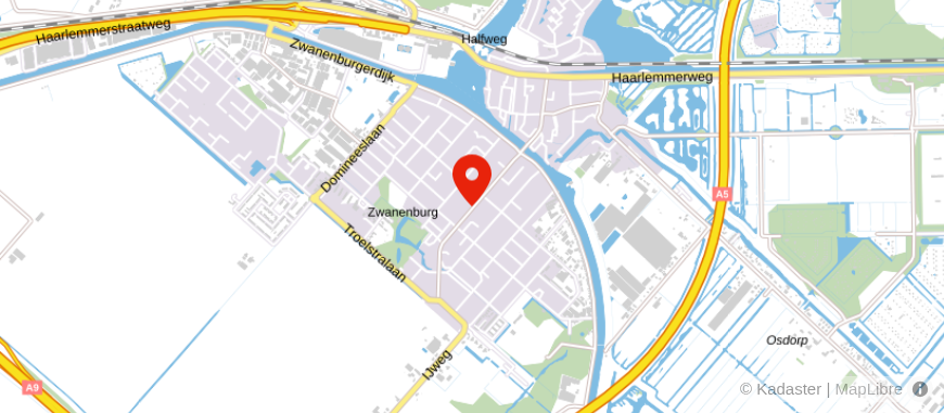 Locatie van Valkering Adm. en Belastingadviseurs Zwanenburg