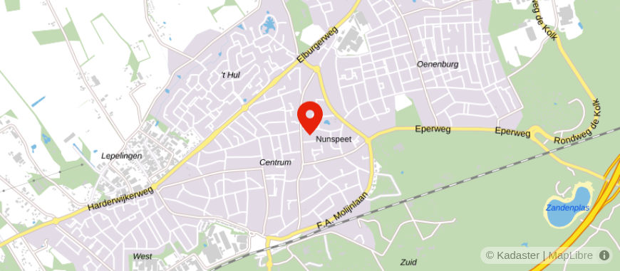Locatie van Elan Notarissen Nunspeet