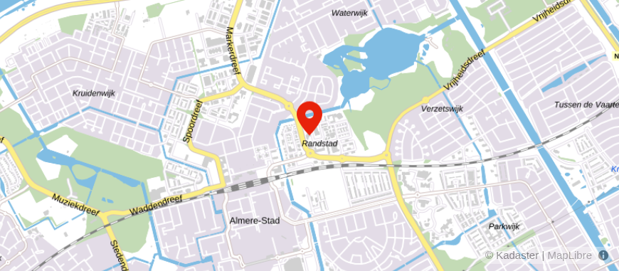 Locatie van Pieter van der Plas makelaar voor Almere