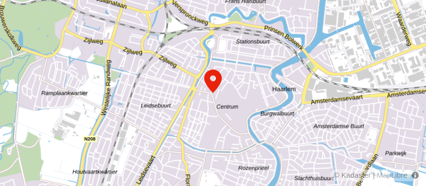 Locatie van Hoekstra en van Eck Haarlem