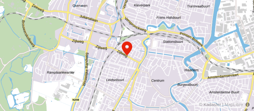 Locatie van Van Bruggen Haarlem