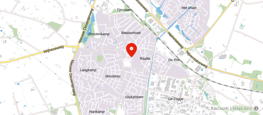 Locatie van Van Bruggen Raalte