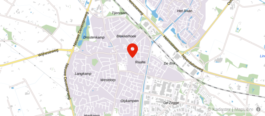 Locatie van Univé Stad en Land Raalte