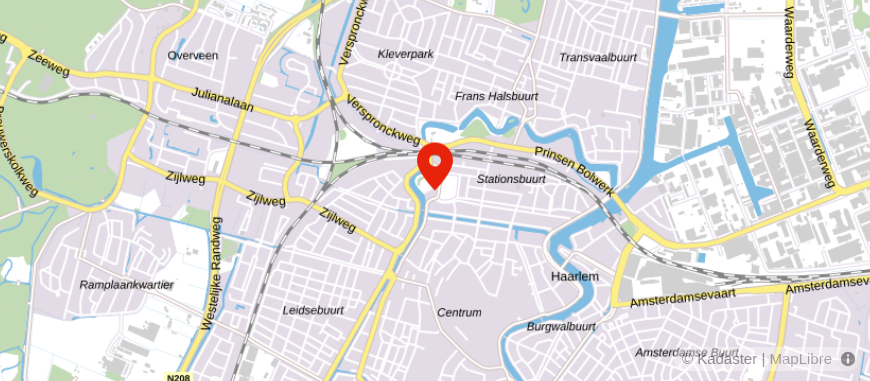 Locatie van Handelsbanken Haarlem