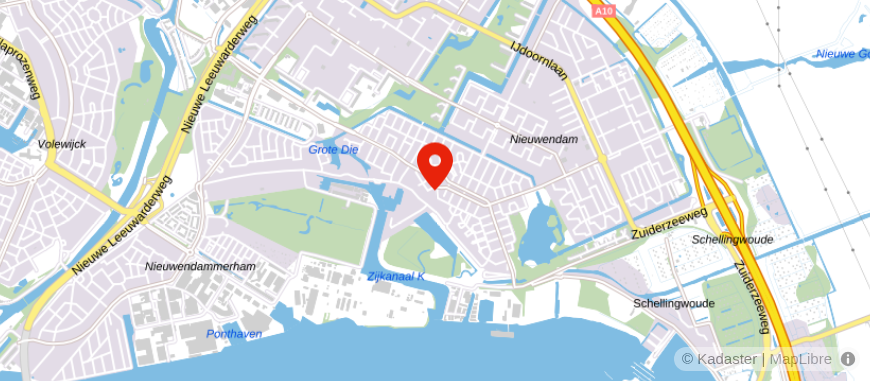 Locatie van Hoekstra en van Eck Nieuwbouwwinkel