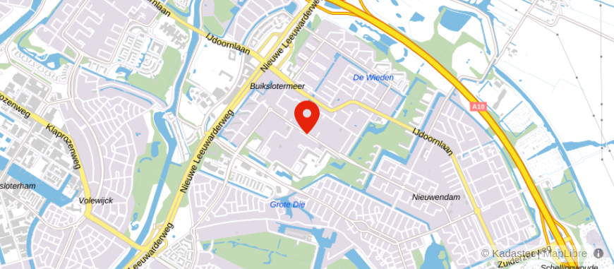 Locatie van ASN Bank Amsterdam Noord