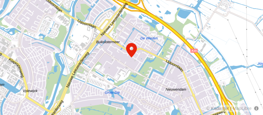 Locatie van Van Overbeek Amsterdam - Noord