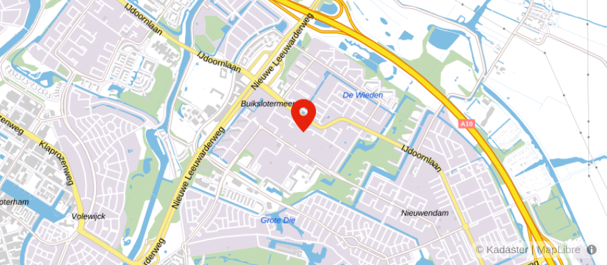 Locatie van Rabobank Amsterdam (Buikslotermeerplein)