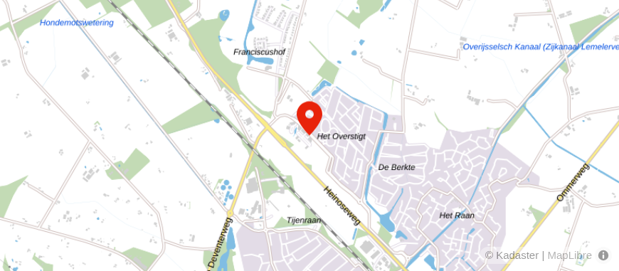 Locatie van Siebert Makelaars Raalte