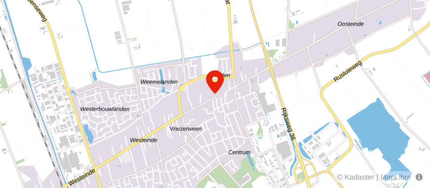 Locatie van Jager Financieel Advies Vriezenveen