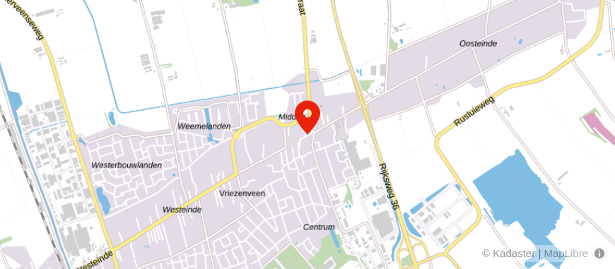 Locatie van ASN Bank Vriezenveen