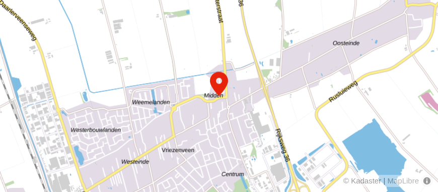 Locatie van Bloemendal Hypotheken - Vriezenveen