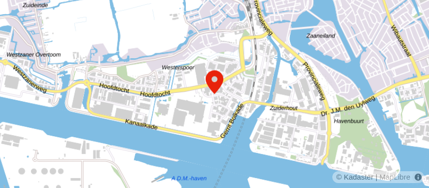Locatie van Baker Tilly Berk Zaandam
