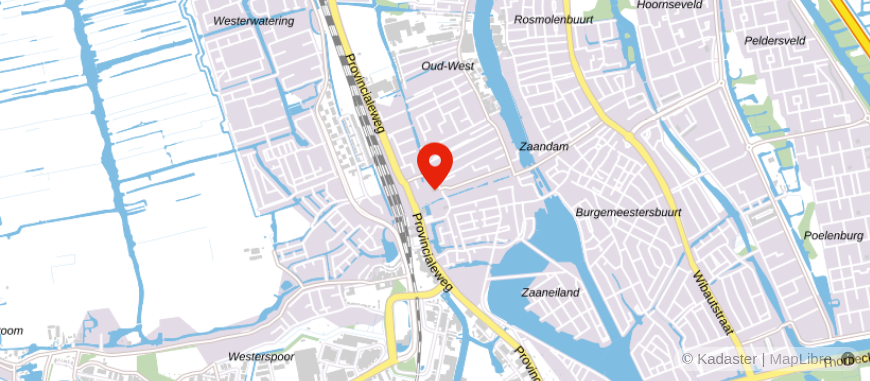 Locatie van Van Bruggen Zaanstad