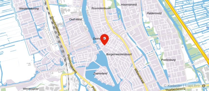 Locatie van Saen Garantiemakelaars Zaandam