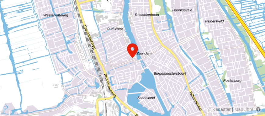 Locatie van Rabobank Zaanstreek, Zaandam