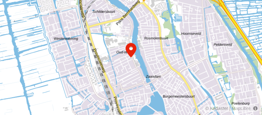 Locatie van VLIEG Financieel Advies Zaandam