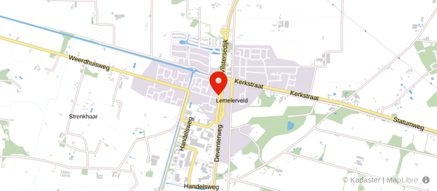 Locatie van Univé Stad en Land Lemelerveld