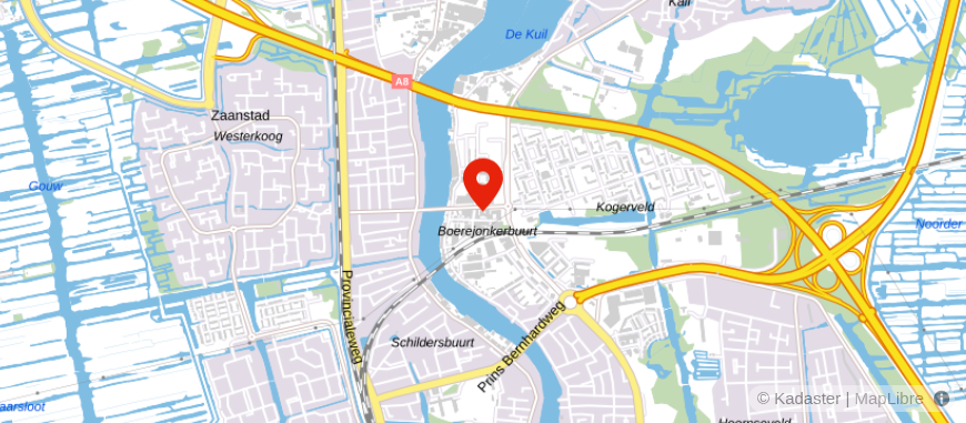 Locatie van Freek Hypotheek Zaandam