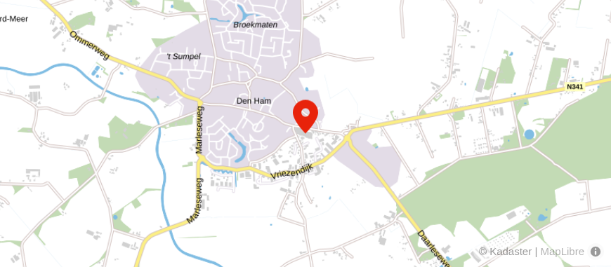 Locatie van Bloemendal Hypotheken - Den Ham