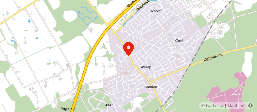Locatie van Keizer Garantiemakelaars Wezep