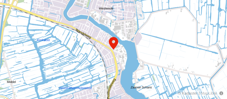 Locatie van Finenzo Zaanstad - Wormerveer