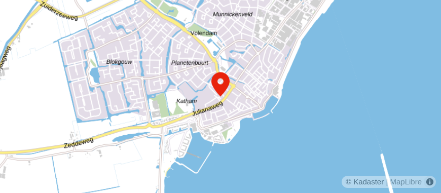 Locatie van Univé Noord-Holland Volendam