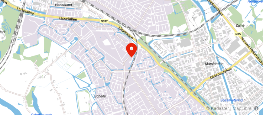 Locatie van AA&F Zwolle