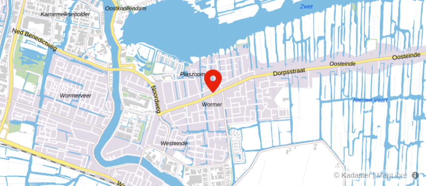 Locatie van Brantjes Makelaars Wormerland