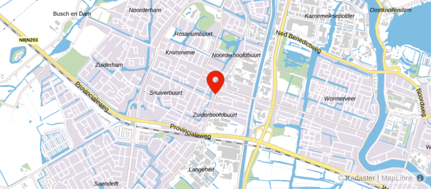 Locatie van De Hypotheker Krommenie