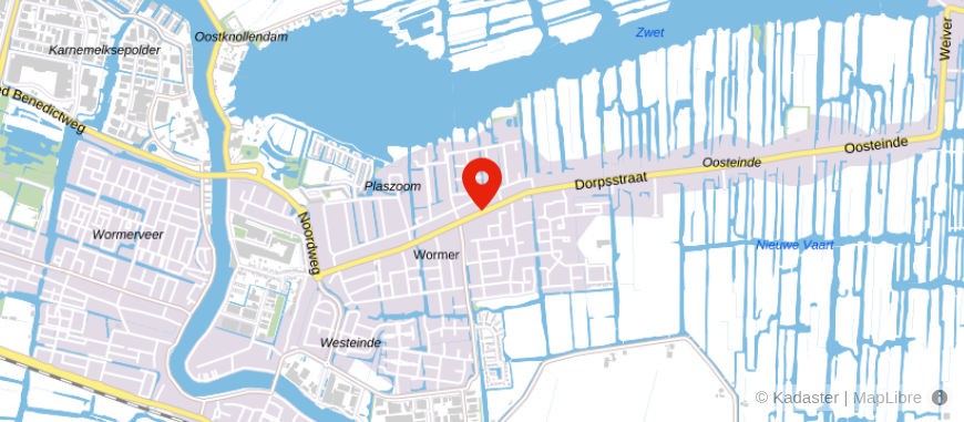 Locatie van Univé Noord-Holland Wormer