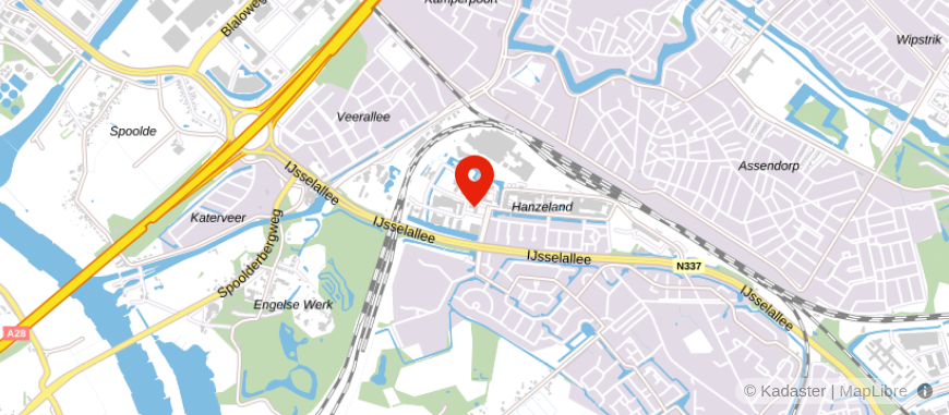 Locatie van Viisi Zwolle