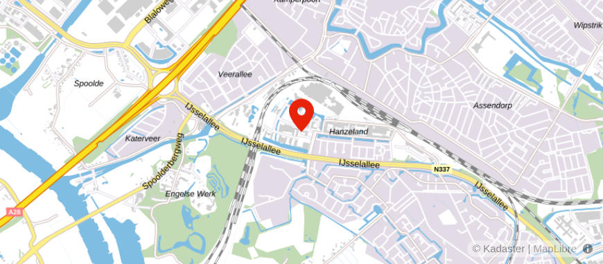 Locatie van Hoekstra & Partners Notarissen Zwolle