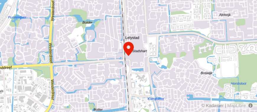 Locatie van Univé Dichtbij Lelystad