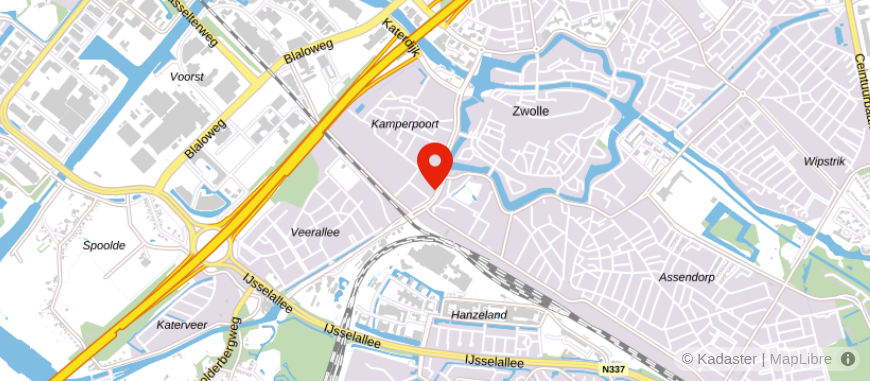 Locatie van Slomp Verzekeringen en Hypotheken Zwolle